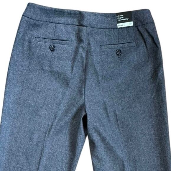 Jones NY Gray Trousers Work Pants Straight Leg Dress Pants Size 8P Corpcore NWT - Picture 4 of 9